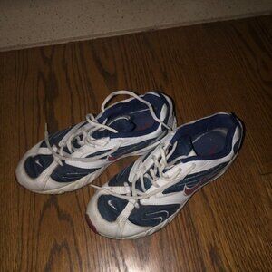 Great red white and blue Nike sneaks size 6Y which equals women's 7.5 or men's 6